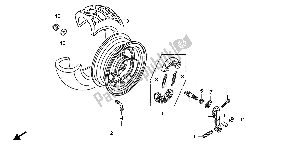 Todas las partes para Rueda Trasera de Honda NPS 50 2011