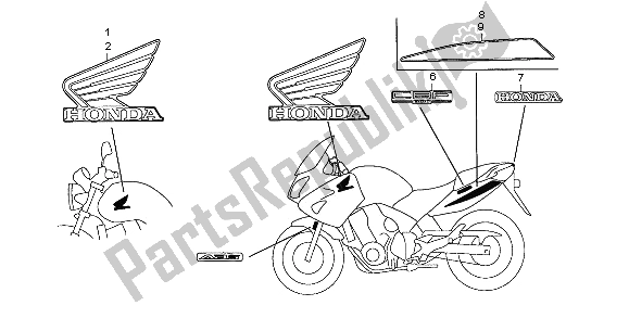 Tutte le parti per il Marchio del Honda CBF 600N 2005