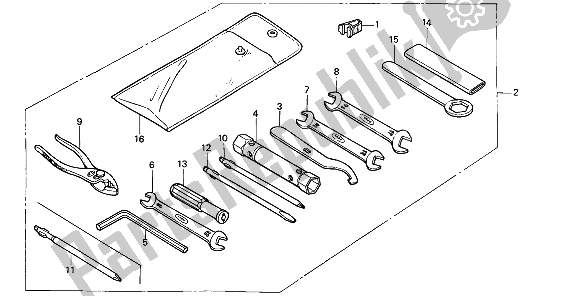 Todas las partes para Herramientas de Honda CMX 450C 1986