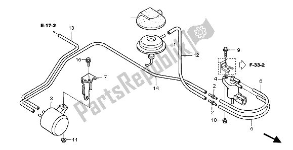 Todas as partes de Válvula Solenoide do Honda VTR 1000 SP 2002