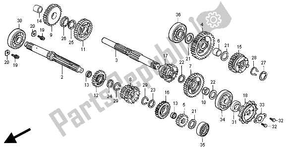 All parts for the Transmission of the Honda NSR 125R 2000