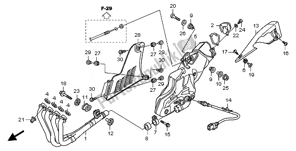 All parts for the Exhaust Muffler of the Honda CBR 1000 RA 2010