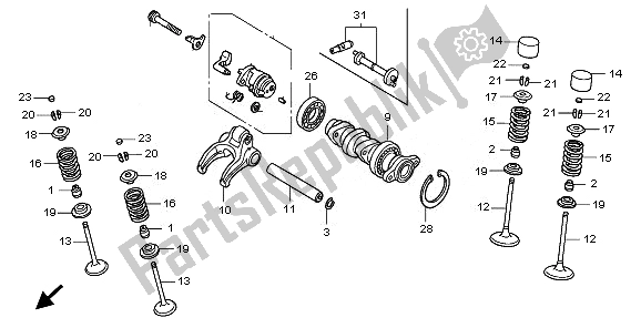 Wszystkie części do Wa? Ek Rozrz? Du I Zawór Honda CRF 450X 2011