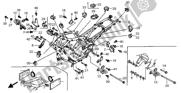 Wszystkie części do Korpus Ramy Honda ST 1100A 1995