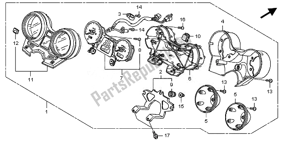 Toutes les pièces pour le Mètre (mph) du Honda CB 1300A 2008