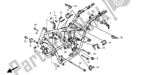 Todas as partes de Corpo Da Moldura do Honda VT 125C2 2000