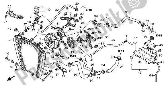 Todas las partes para Radiador de Honda CBR 1000 RR 2008