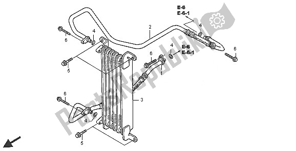 Tutte le parti per il Radiatore Dell'olio del Honda TRX 500 FA Fourtrax Foreman 2005