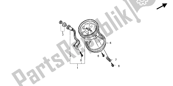 All parts for the Meter (kmh) of the Honda VT 750 CS 2012