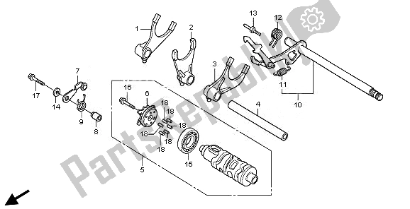 Todas las partes para Tambor De Cambio De Marcha de Honda VT 750C2S 2011