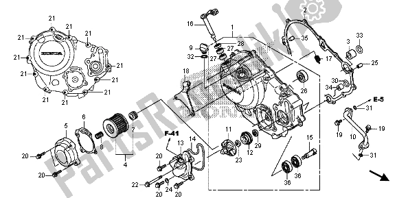 Toutes les pièces pour le Couvercle De Carter Droit du Honda CRF 250M 2015