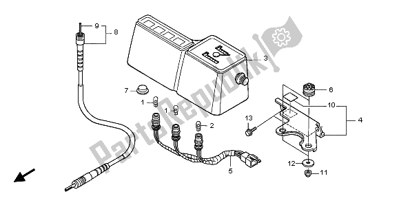 All parts for the Meter of the Honda XR 400R 2002