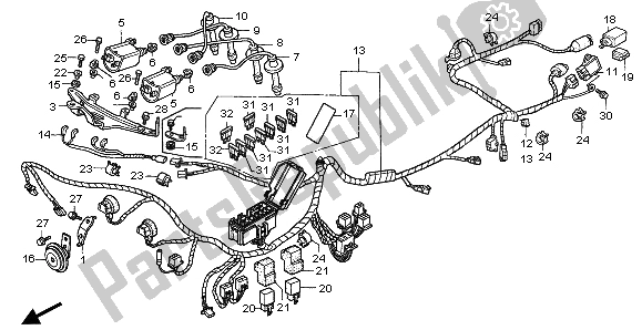 Todas las partes para Arnés De Cables de Honda CBR 1000F 1995