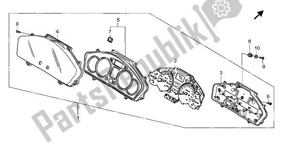 All parts for the Meter (kmh) of the Honda NT 700V 2009