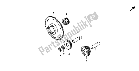 All parts for the Starting Gear of the Honda TRX 250 EX Sporttrax 2003