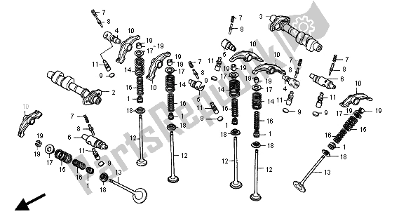 All parts for the Camshaft & Valve of the Honda VT 1100C2 2000