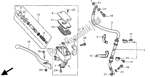 Todas las partes para Fr. Cilindro Maestro Del Freno de Honda VT 750C2 1997