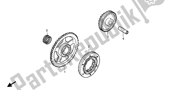 All parts for the Starting Clutch of the Honda CBR 250 RA 2013