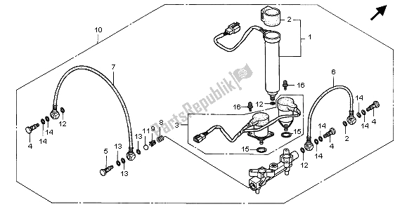 Todas las partes para Distribuidor De Aire de Honda GL 1500A 1996