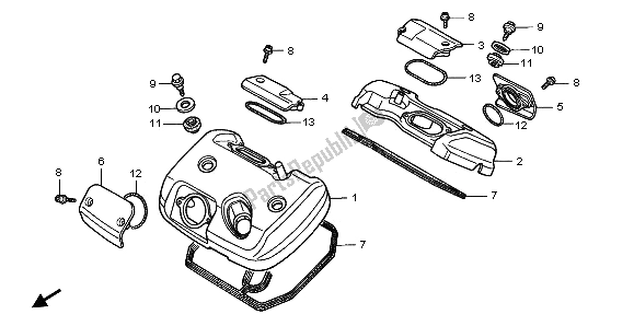 Todas las partes para Cubierta De Tapa De Cilindro de Honda VT 600C 1995