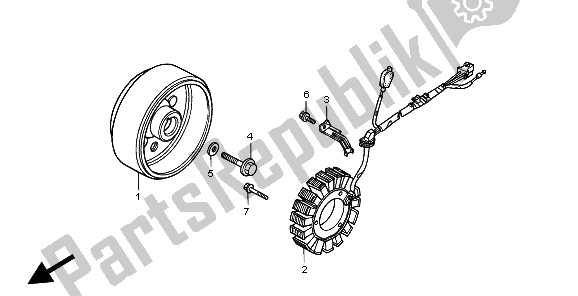 Toutes les pièces pour le Générateur du Honda SLR 650 1997