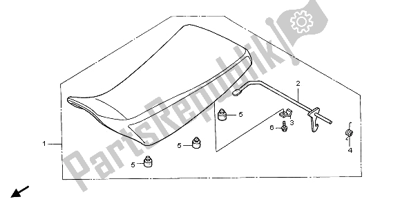 Wszystkie części do Siedzenie Honda TRX 350 FE Rancher 4X4 ES 2001