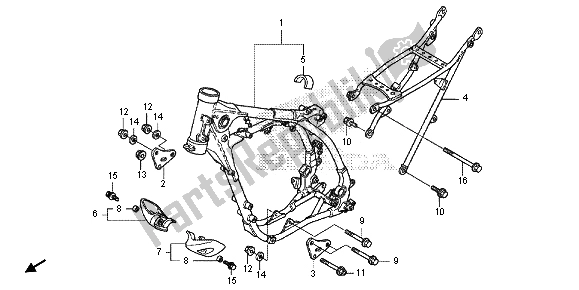 Tutte le parti per il Corpo Del Telaio del Honda CRF 150R SW 2013