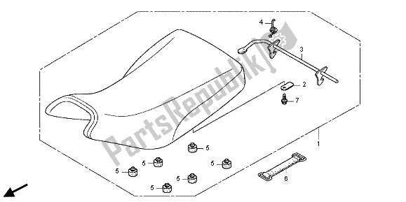 Wszystkie części do Siedzenie Honda TRX 500 FA Fourtrax Foreman Rubicon 2013