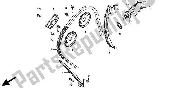 Tutte le parti per il Catena A Camme E Tenditore del Honda CBR 900 RR 1999