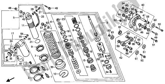 Tutte le parti per il Cuscino Posteriore del Honda XR 600R 1990