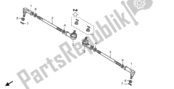 Tutte le parti per il Tirante del Honda TRX 400 FA Fourtrax Rancher AT 2006