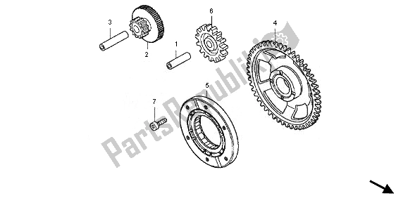 Todas las partes para Embrague De Arranque de Honda FJS 600D 2011