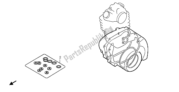 All parts for the Eop-2 Gasket Kit B of the Honda TRX 350 FE Fourtrax Rancher 4X4 ES 2000