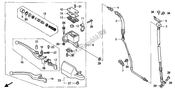 Todas las partes para Fr. Cilindro Maestro Del Freno de Honda NX 650 1990