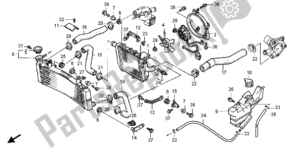 Toutes les pièces pour le Radiateur du Honda RVF 400R 1996