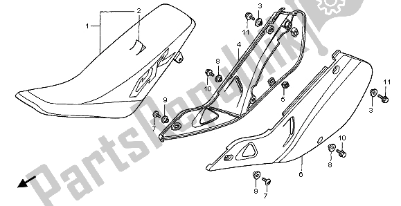 Todas las partes para Asiento de Honda CR 250R 1997