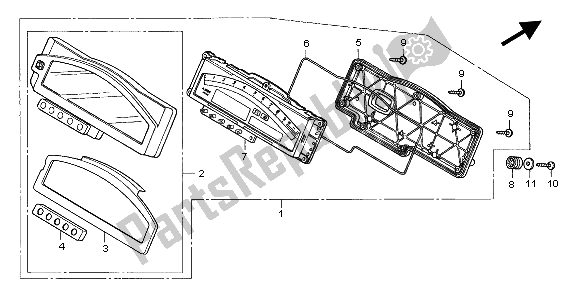 Toutes les pièces pour le Mètre (mph) du Honda VTR 1000 SP 2004