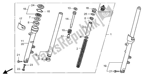 Todas las partes para Tenedor Frontal de Honda CBF 600 NA 2007