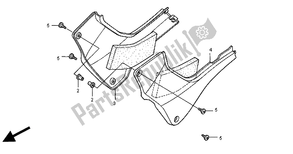 All parts for the Side Cover of the Honda CB 600F2 Hornet 2000