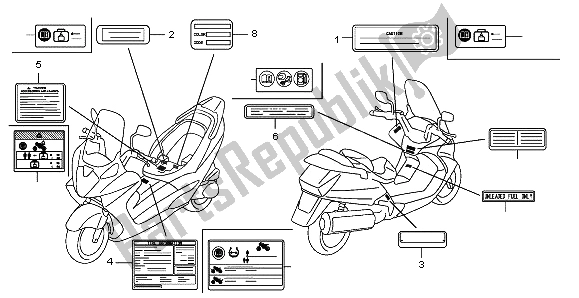 Tutte le parti per il Etichetta Di Avvertenza del Honda FJS 600A 2006