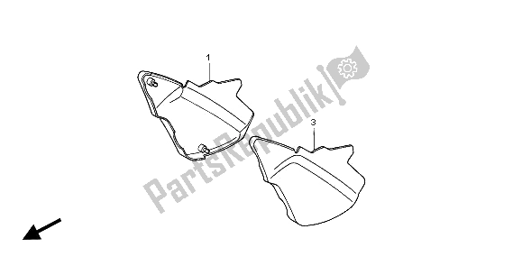 All parts for the Side Cover of the Honda CBF 600S 2005