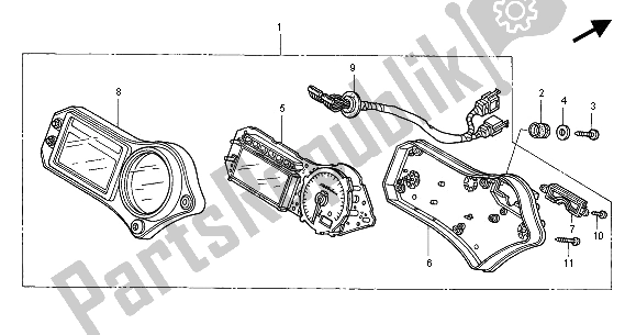 Tutte le parti per il Metro (kmh) del Honda CBR 600 FS 2001