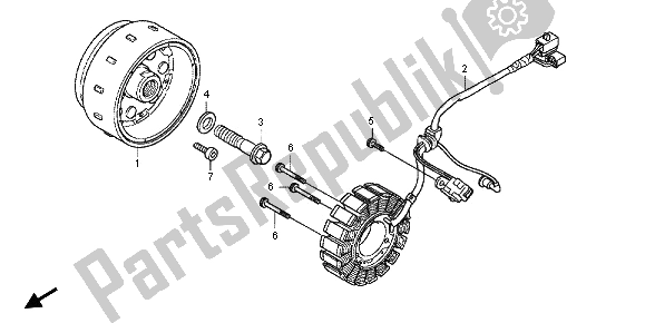 All parts for the Generator of the Honda CBR 250 RA 2013