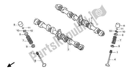 All parts for the Camshaft & Valve of the Honda CB 1300F 2003