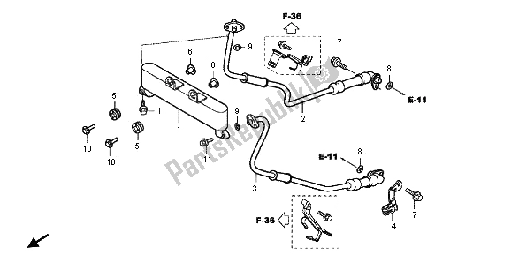 Todas las partes para Enfriador De Aceite de Honda VFR 800X 2013