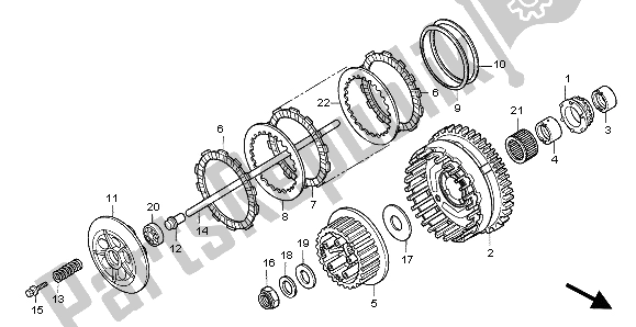 Todas las partes para Embrague de Honda CBR 1000 RR 2007