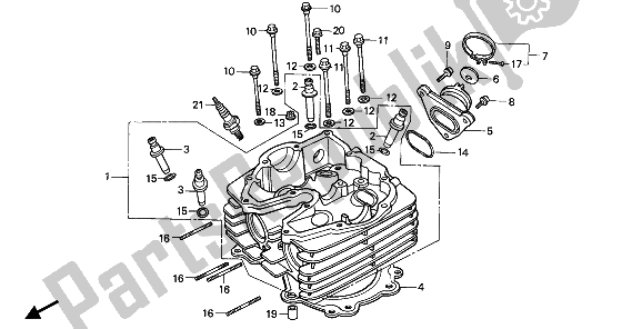 Todas las partes para Cabeza De Cilindro de Honda XR 600R 1989
