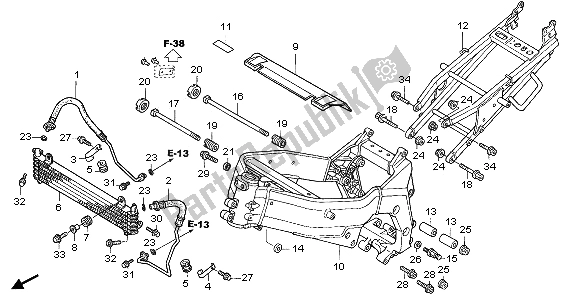 Toutes les pièces pour le Corps De Châssis Et Refroidisseur D'huile du Honda CBR 1100 XX 2006