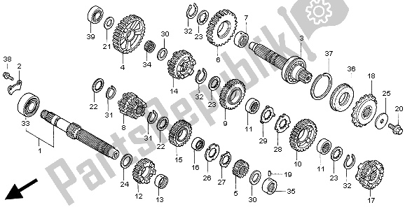 Todas las partes para Transmisión de Honda CB 500 1999