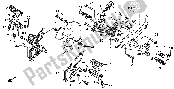 Wszystkie części do Krok Honda VFR 800 2003